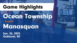 Ocean Township  vs Manasquan  Game Highlights - Jan. 26, 2022