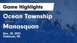 Ocean Township  vs Manasquan  Game Highlights - Dec. 20, 2023