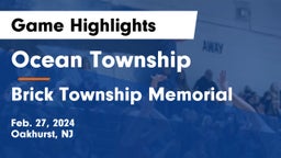 Ocean Township  vs Brick Township Memorial  Game Highlights - Feb. 27, 2024