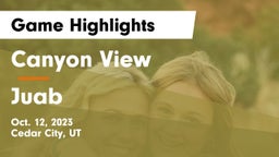 Canyon View  vs Juab  Game Highlights - Oct. 12, 2023