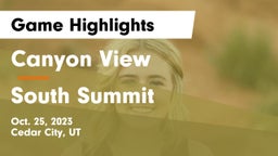 Canyon View  vs South Summit  Game Highlights - Oct. 25, 2023