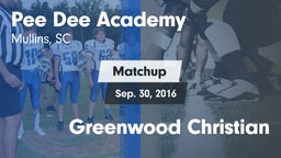 Matchup: *** Dee Academy vs. Greenwood Christian 2016
