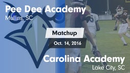 Matchup: *** Dee Academy vs. Carolina Academy  2016