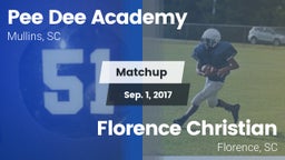 Matchup: *** Dee Academy vs. Florence Christian  2017
