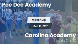 Matchup: *** Dee Academy vs. Carolina Academy  2017