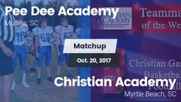 Matchup: *** Dee Academy vs. Christian Academy  2017