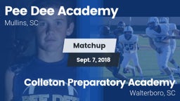 Matchup: *** Dee Academy vs. Colleton Preparatory Academy 2018