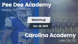 Matchup: *** Dee Academy vs. Carolina Academy  2018