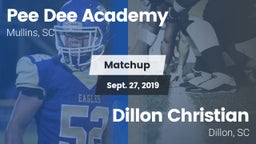 Matchup: *** Dee Academy vs. Dillon Christian  2019