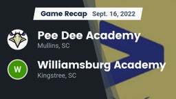 Recap: *** Dee Academy  vs. Williamsburg Academy  2022