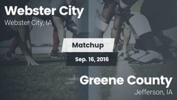 Matchup: Webster City vs. Greene County  2016