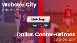 Matchup: Webster City vs. Dallas Center-Grimes  2016