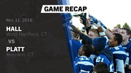 Recap: Hall  vs. Platt  2016