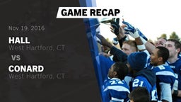 Recap: Hall  vs. Conard  2016