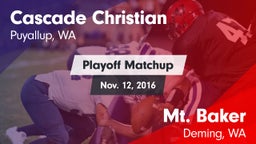 Matchup: Cascade Christian vs. Mt. Baker  2016