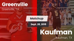 Matchup: Greenville vs. Kaufman  2018