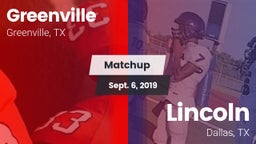 Matchup: Greenville vs. Lincoln  2019