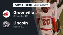 Recap: Greenville  vs. Lincoln  2019