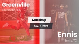 Matchup: Greenville vs. Ennis  2020