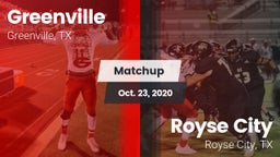Matchup: Greenville vs. Royse City  2020