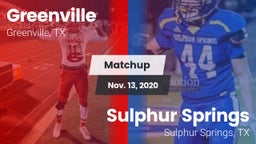 Matchup: Greenville vs. Sulphur Springs  2020