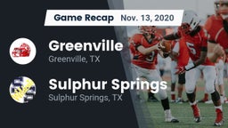 Recap: Greenville  vs. Sulphur Springs  2020