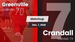Matchup: Greenville vs. Crandall  2020