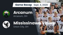Recap: Arcanum  vs. Mississinawa Valley  2020