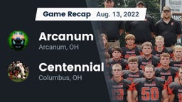 Recap: Arcanum  vs. Centennial  2022