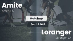 Matchup: Amite vs. Loranger  2016