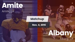 Matchup: Amite vs. Albany  2016