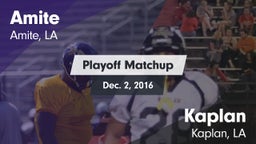 Matchup: Amite vs. Kaplan  2016