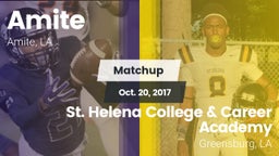 Matchup: Amite vs. St. Helena College & Career Academy 2017