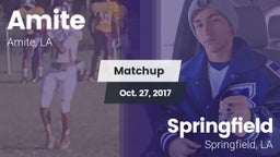 Matchup: Amite vs. Springfield  2017
