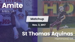 Matchup: Amite vs. St Thomas Aquinas 2017