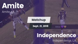 Matchup: Amite vs. Independence  2018