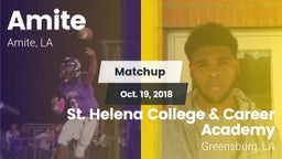 Matchup: Amite vs. St. Helena College & Career Academy 2018