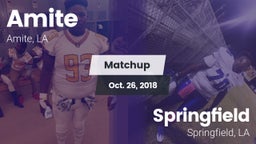 Matchup: Amite vs. Springfield  2018