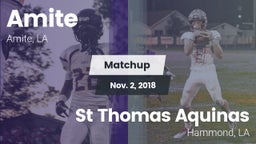 Matchup: Amite vs. St Thomas Aquinas 2018
