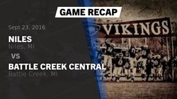 Recap: Niles  vs. Battle Creek Central  2016