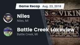 Recap: Niles  vs. Battle Creek Lakeview  2018