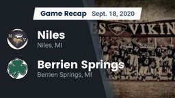 Recap: Niles  vs. Berrien Springs  2020