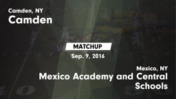 Matchup: Camden vs. Mexico Academy and Central Schools 2016
