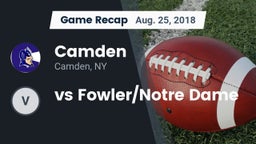 Recap: Camden  vs. vs Fowler/Notre Dame 2018
