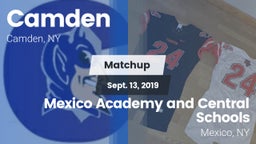 Matchup: Camden vs. Mexico Academy and Central Schools 2019