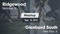 Matchup: Ridgewood vs. Glenbard South  2016