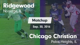 Matchup: Ridgewood vs. Chicago Christian  2016