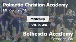 Matchup: Palmetto Christian A vs. Bethesda Academy 2016
