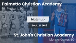 Matchup: Palmetto Christian A vs. St. John's Christian Academy  2018