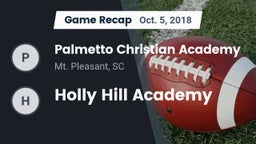 Recap: Palmetto Christian Academy  vs. Holly Hill Academy 2018